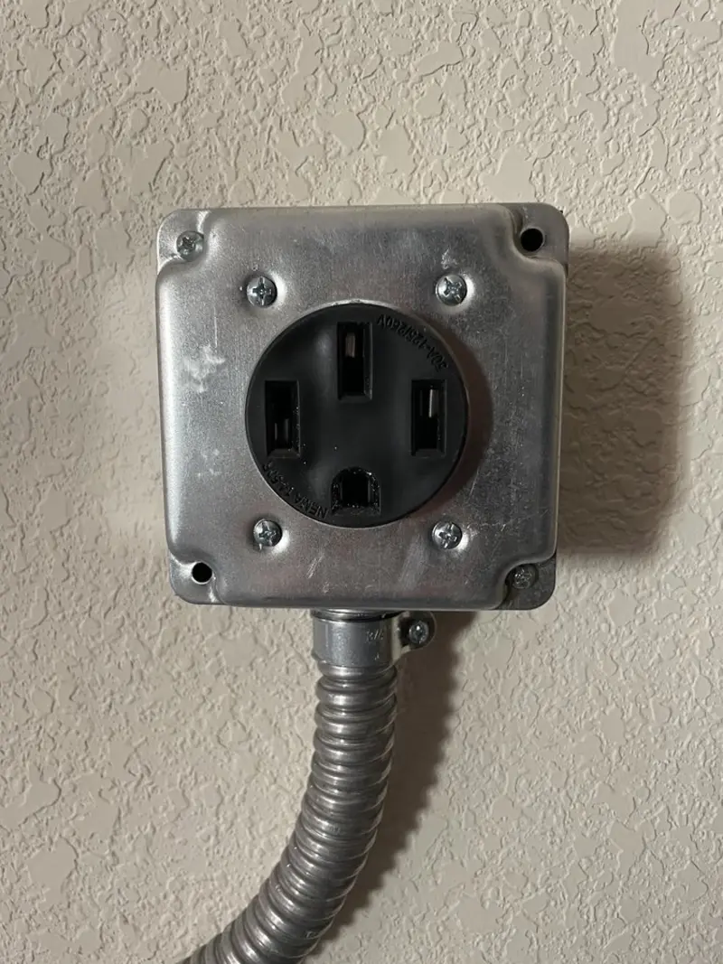 NEMA 14-50 outlet installed for Smart Home Electrical in Townsend